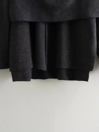 Wool Trench Scarf Collar Coat