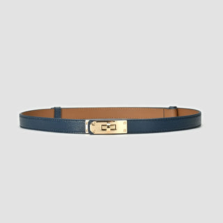 Leather Gold Knot Buckle Waist Belt