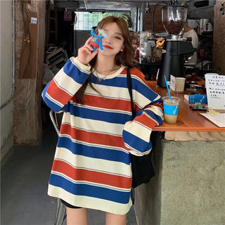 Striped Oversized Sweatshirt