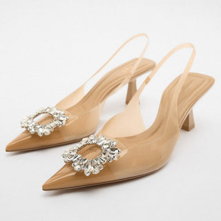 Transparent Rhinestone High Heels