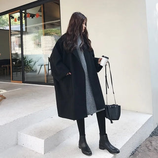 Mid-Length Wool Trench Coat