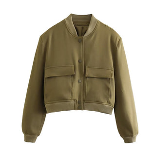 O-Neck Casual Bomber Jacket