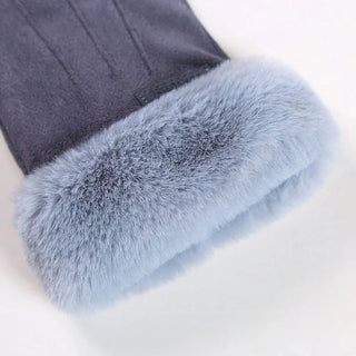 Leather Gloves with Fur