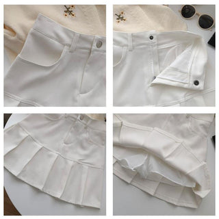 Pleated Pencil Skort