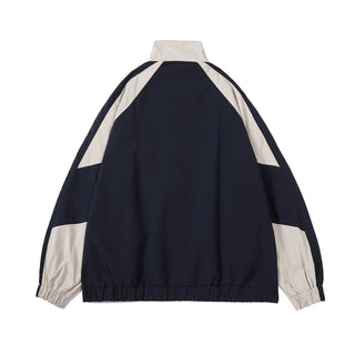 Hip Hop Color Block Windbreaker Varsity Jacket