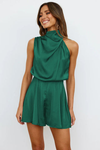 Turtleneck Sleeveless Romper (Available in USA ONLY)