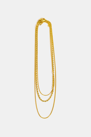 18K Gold-Plated Triple Layer Necklace (Available in USA ONLY)