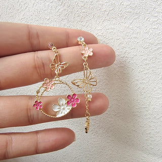 Crystal Cherry Blossoms Ear Stud