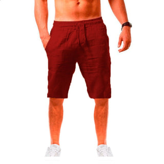 Breathable Solid Color Linen Short