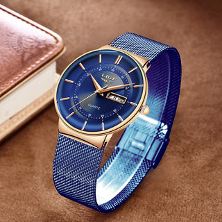 Calendar Week Quartz Mesh Watch