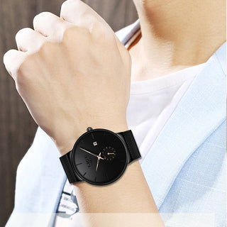 Slim Black Quartz Watch