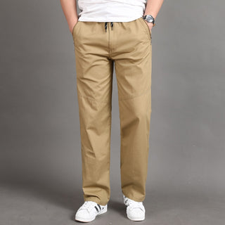 Cotton Multi Pockets Loose Straight Pants