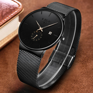 Slim Black Quartz Watch