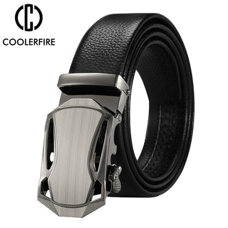 Belt Metal Luxury Brand Automatic Buckle Leather