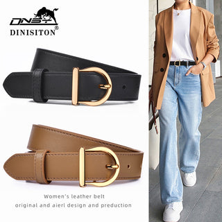 Luxury Fashion Thin Belt Genuine Leather