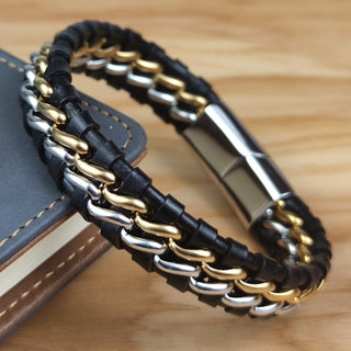 Genuine Leather Chain Bracelet