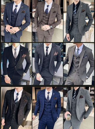 Jacket+Vest+Pants 3pcs Formal Wear Set