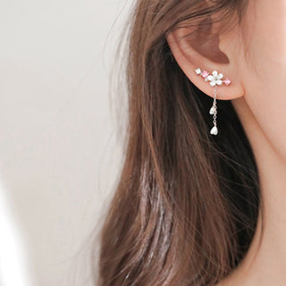 Crystal Cherry Blossoms Ear Stud