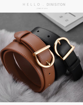 Luxury Fashion Thin Belt Genuine Leather