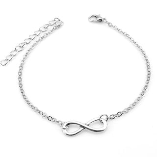 Luxurious Crystal Bracelet Silver Color Infinity Charm Bracelets