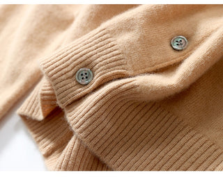 O-neck Knitted Cashmere Cardigans