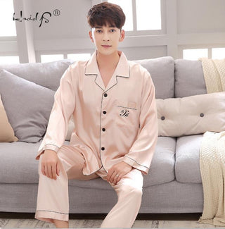 Satin Silk Pajamas Sets Couple Sleepwear