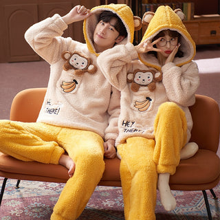 Couple Sets Cartoon Dinosaur Pijama Hoodies (See more options)