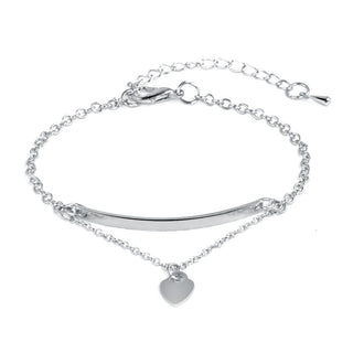 Luxurious Crystal Bracelet Silver Color Infinity Charm Bracelets