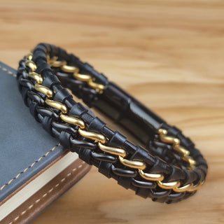 Genuine Leather Chain Bracelet