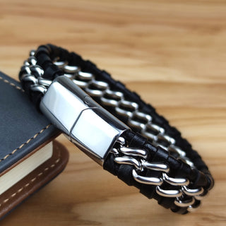 Genuine Leather Chain Bracelet