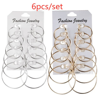 Hoop Drop Earrings Jewelry Set