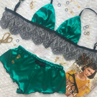 Satin & Lace Lingerie Set