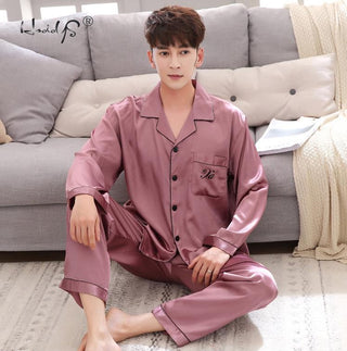 Satin Silk Pajamas Sets Couple Sleepwear