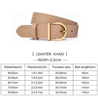 Luxury Fashion Thin Belt Genuine Leather