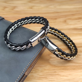 Genuine Leather Chain Bracelet