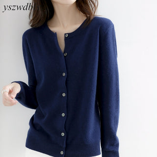 O-neck Knitted Cashmere Cardigans
