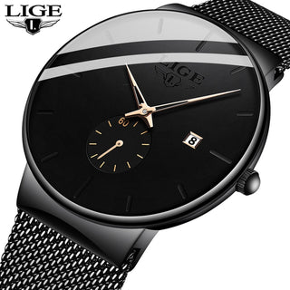 Slim Black Quartz Watch