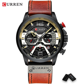 Luxury Military Leather Wrist Watch