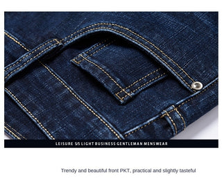 Fitted Straight Stretch Denim