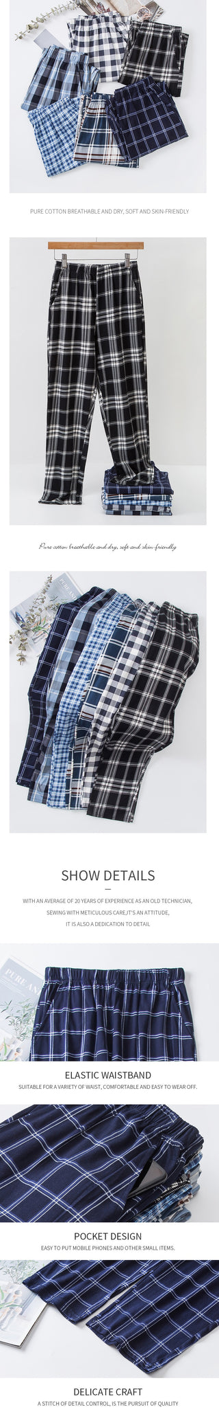 Cotton Plaid Pajama Pants (See more options)