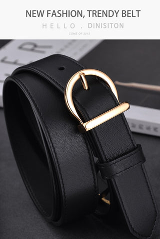 Luxury Fashion Thin Belt Genuine Leather