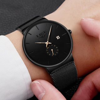 Slim Black Quartz Watch