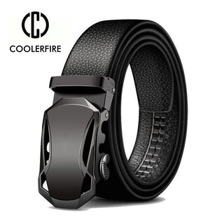 Belt Metal Luxury Brand Automatic Buckle Leather