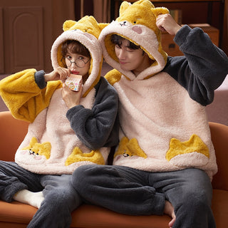 Couple Sets Cartoon Dinosaur Pijama Hoodies (See more options)