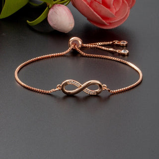 Luxurious Crystal Bracelet Silver Color Infinity Charm Bracelets