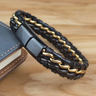 Genuine Leather Chain Bracelet