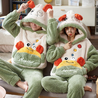 Couple Sets Cartoon Dinosaur Pijama Hoodies (See more options)