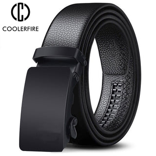 Belt Metal Luxury Brand Automatic Buckle Leather