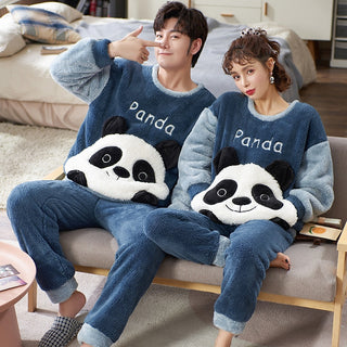 Couple Sets Cartoon Dinosaur Pijama Hoodies