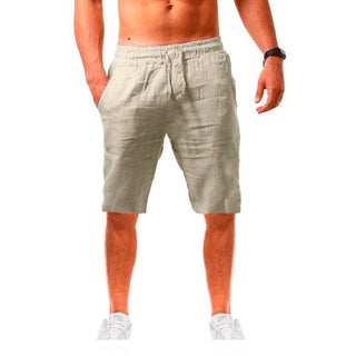 Breathable Solid Color Linen Short